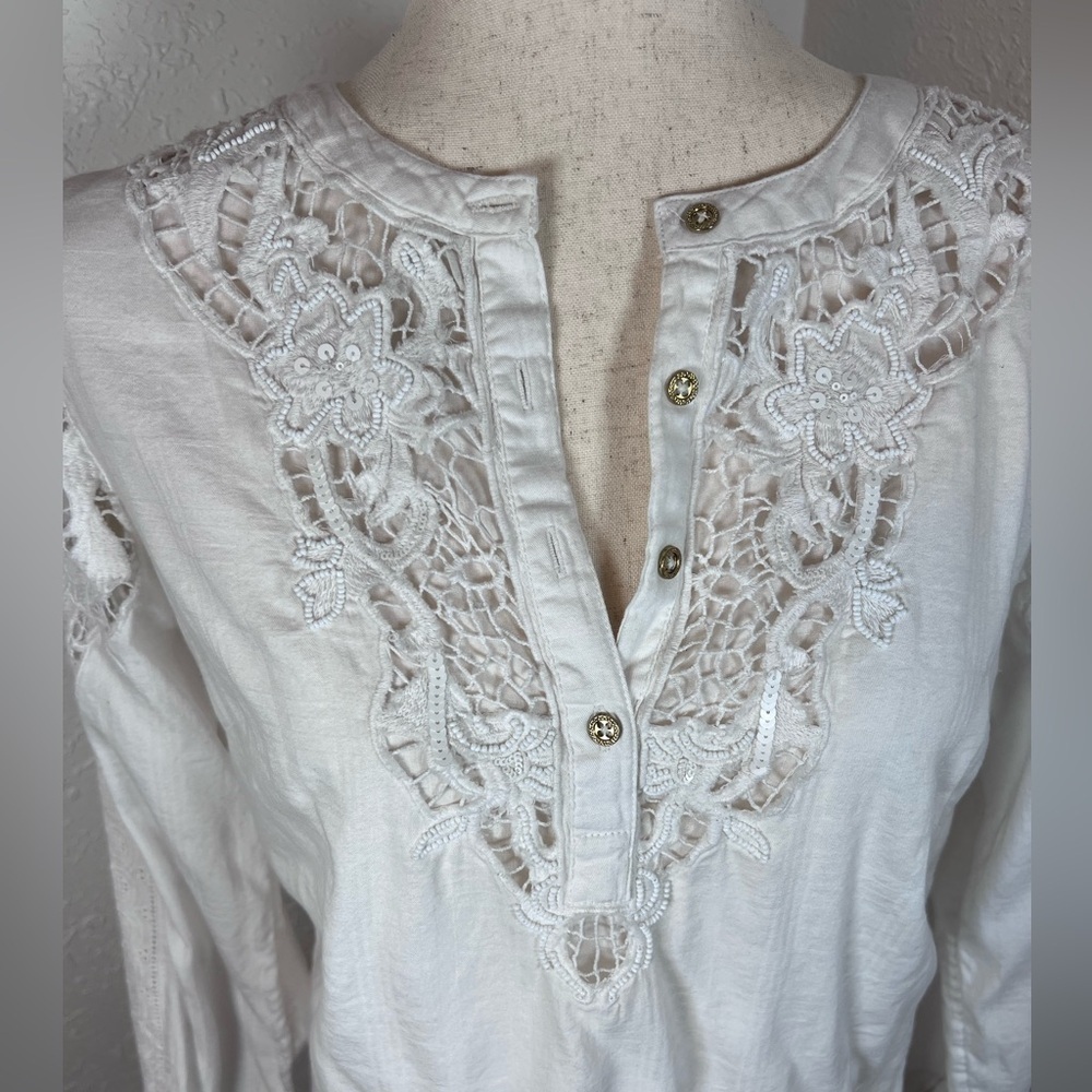 Chico’s Embroidered Pullover Blouse - Picture 5 of 10
